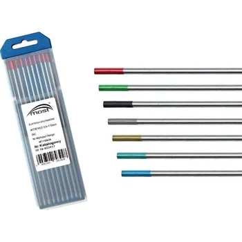 Stavební hořák Wolframová elektroda 2,4 x 175 mm thoriová WT20 TIG MOST červená