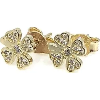 Náušnice Diante Zlaté náušnice s bílým kamenem 59633916