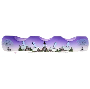 Svíčka Válec 28cm fialový na 3 čajové svíčky