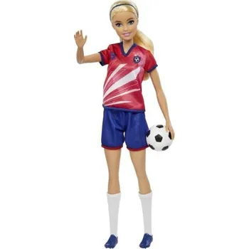Mattel Barbie Fotbalová panenka - Barbie v červeném dresu