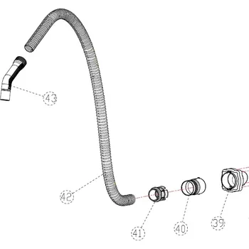 Hubice k vysavači Originální flexibilní sací hadice k vysavači Scheppach ASP 30 ES - 3m (7907702712)