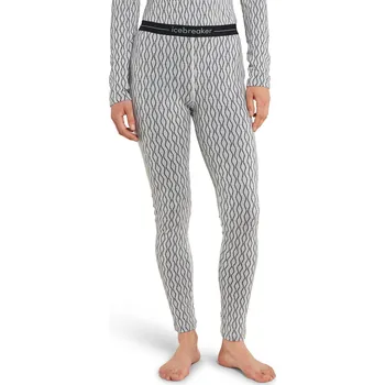 Dámské termo spodky Dámské merino spodky ICEBREAKER Wmns 260 Vertex Leggings On-Piste, Snow/Black velikost: L