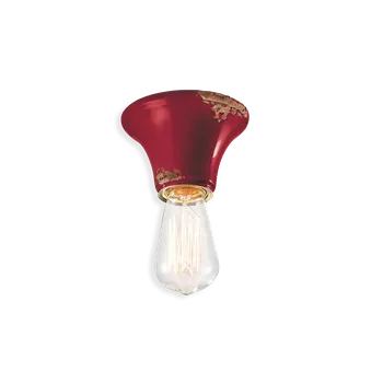 Ferroluce Stropní retro svítidlo VINTAGE, Ø 12,5 cm, 1xE27 Barva: Rudá červená