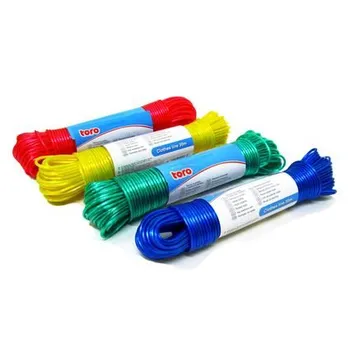 Šňůra na prádlo Toro Šňůra s ocelovým lankem mix barev