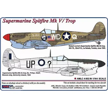 Plastikový model AML 1/144 Decals Spitfire Mk.V/Trop