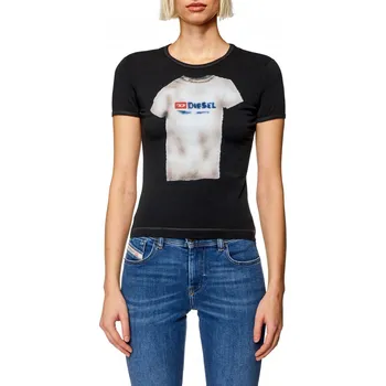 Dámské tričko TRIČKO DIESEL T-UNCUTIE-LONG-N18 T-SHIRT BLACK
