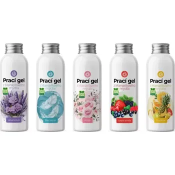 Aviváž NANOLAB Testery Pracího gelu z marseillského mýdla pro citlivou pokožku, balení mix 5x 100ml