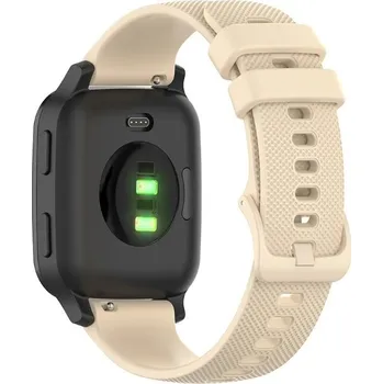 eses Silikonový řemínek - Jemně vzorovaný béžový, 16 mm