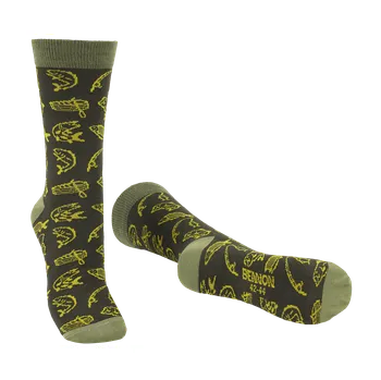 Pánské ponožky Ponožky BENNONKY Fish zelené, 45-47