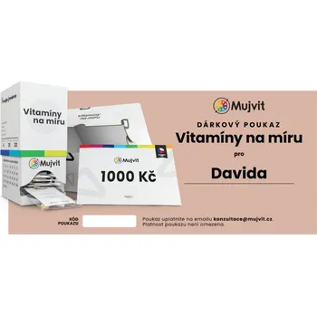 Dárkový potravinový koš Dárkový poukaz / voucher na Vitamíny na míru Mujvit v hodnotě 1000 Kč