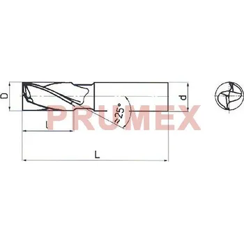 Příslušenství k frézce Fréza pro drážky per krátká, nesouměrná, F220418, 11x13 mm TiAlN