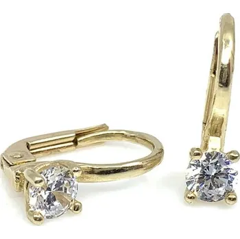 Náušnice Diante Zlaté náušnice s bílým kamenem 59628163