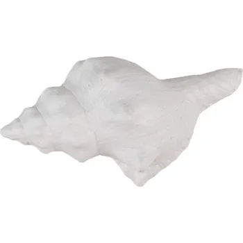 Bílá plastová úchytka mušle Marmion – 10x5x6 cm