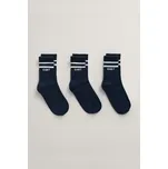 PONOŽKY GANT LOGO RIB SOCKS 3-PACK EVENING BLUE