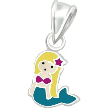 Přívěsek Dětský stříbrný přívěsek - mořská panna