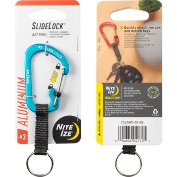 Klíčenka Nite Ize SlideLock Key Ring Aluminum Barva: Modrá
