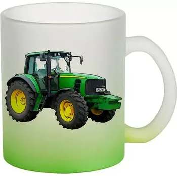 John Deere 6930 skleněný hrnek traktor (hrneček s traktorem matné sklo )