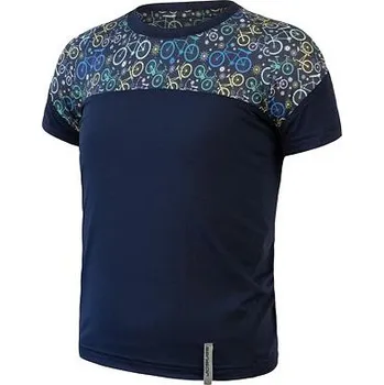 SENSOR COOLMAX IMPRESS dětské UV triko kr.rukáv deep blue/blue bikes Velikost: 120