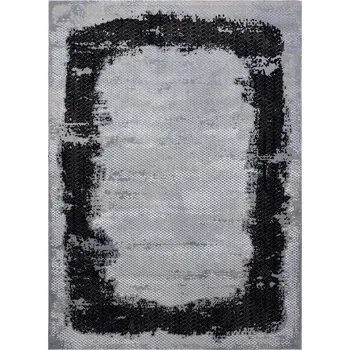 Koberec Kusový koberec Core A004 Frame black/light grey 80x150 cm