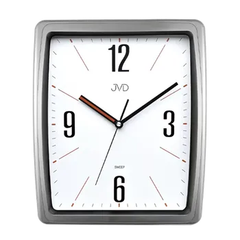 Hodiny JVD Nástěnné tiché netikající šedé hodiny JVD HX2496.1 (hodiny s plynulým tichým chodem)