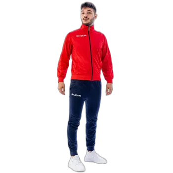 tepláková souprava givova Torino S červená/tmavě modrá 1204