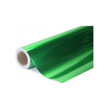 Polep vozidla Chromovaná zrcadlová 3vrstvá zelená auto wrap fólie 152x700cm - interiér/exteriér