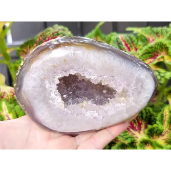 Přírodní kámen Geoda achát s dutinou Brazílie 729g