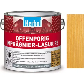 Lak na dřevo Herbol Offenporig Imprägnier-Lasur FS - impregnační tenkovrstvá lazura - 2,5L Pinie