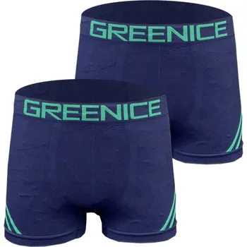 Pánské spodní prádlo Bezešvé boxerky Greenice - Art:4825 ( 2 ks v balení ) Barva: Tmavá modrá, Velikost: M/L