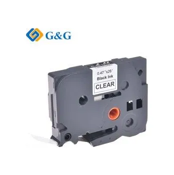 Pásek do tiskárny G&G kompatibilní páska do tiskárny štítků, pro Brother, TZE-131, černý tisk/průsvitný podk (RL-BR-TZ131P-BK/CL)