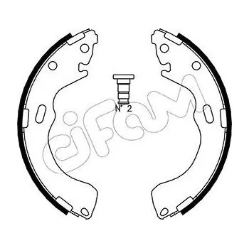 Brzdový systém Sada brzdových čelistí CIFAM 153-216