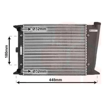 Motor automobilu Chladič, chlazení motoru VAN WEZEL 58002001