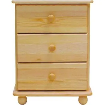 Noční stolek Slevadoma Noční stolek masiv borovice se zásuvkami ALEXIS Barva: Barva bílá