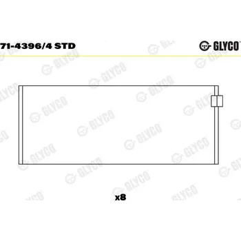 Ojnice Ojniční ložisko GLYCO 71-4396/4 STD