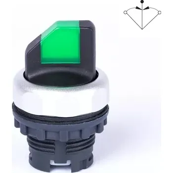 tlačítko Noark 105529 Ex9P1 SS3I g Hlavice přepínače třípolohová, bez aretace, prosvětlená, zelená (Noark 105529 Ex9P1 SS3I g)