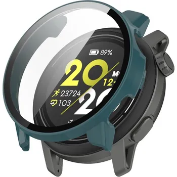 VSECHNONAMOBIL 87490 PC FULL COVER Plastový kryt se sklem pro Coros Pace 3 tmavě zelený