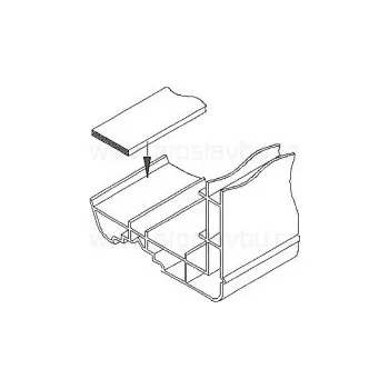 LED páska Těsnící pásek pro profil ostění vinyCom V5013 - šedá 0022 (samolepící)
