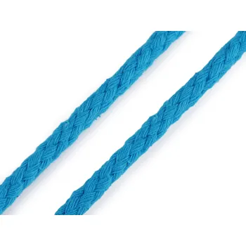 Šňůra na prádlo Pro Háčkování Oděvní bavlněná šňůra splétaná Ø 7 mm modrá azuro