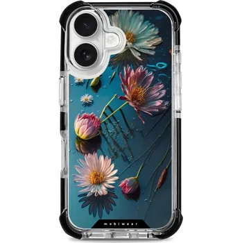 Pouzdro na mobilní telefon Odolný obal Mobiwear MagSafe Elite Bumper - Apple iPhone 16 - D014D Květy na hladině (Odolný kryt, pouzdro, obal Mobiwear Elite Bumper na mobil Apple iPhone 16 - D014D Květy na hladině, materiál Plast + TPU silikon + kov - zesílená ochrana telefonu, podpo
