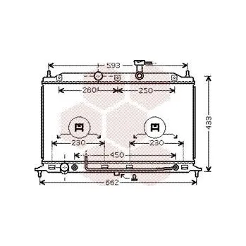Motor automobilu Chladič, chlazení motoru VAN WEZEL 83002078