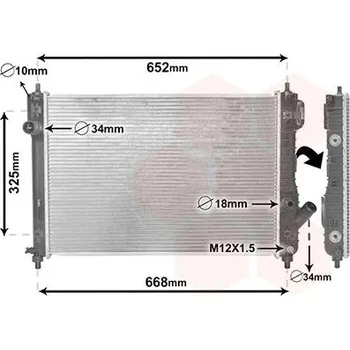 Motor automobilu Chladič, chlazení motoru VAN WEZEL 81002087