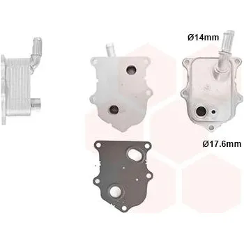 Chladič motoru Olejový chladič, motorový olej VAN WEZEL 17013709