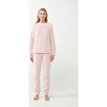 Dámské pyžamo Vamp - Dámské fleecové pyžamo 21425 - Vamp pink peach m