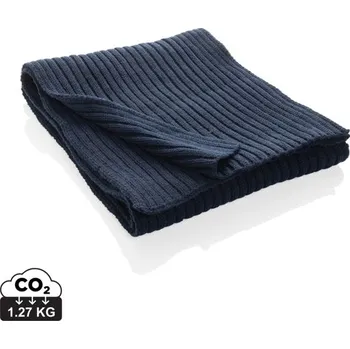 Šála Pletená šála 180x25cm Impact z Polylana® AWARE™ - Námořní Modř, Firemní dárkové předměty s vlastním potiskem