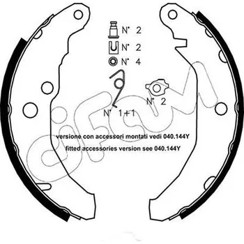 Auto-moto Sada brzdových čelistí CIFAM 153-111K