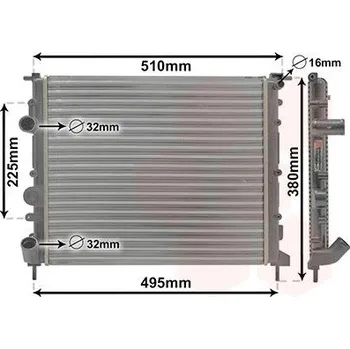 Motor automobilu Chladič, chlazení motoru VAN WEZEL 43002271