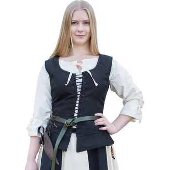Karnevalový kostým Battle Merchant Středověký živůtek Tilda, černý