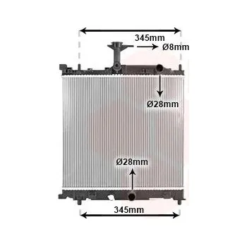 Motor automobilu Chladič, chlazení motoru VAN WEZEL 52012706