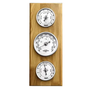 Meteostanice JVD Dřevěný hranatý teploměr, vlhkoměr a barometr JVD BA233/68 ( )