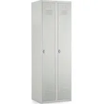 Rauman Kovová šatní skříň, 60 x 50 x 180 cm, otočný zámek - světle šedá + doprava ZDARMA